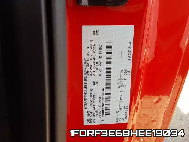1FDRF3E68HEE19034 фото 2