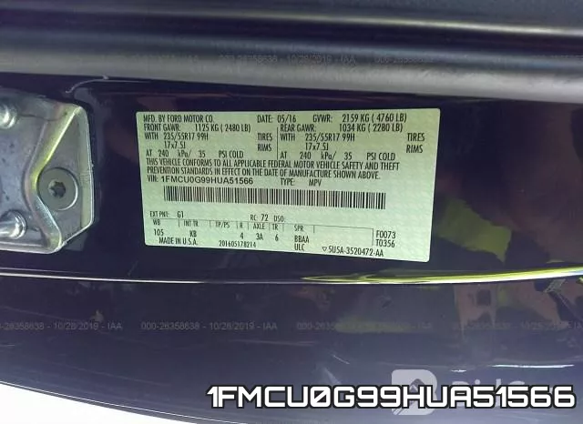 1FMCU0G99HUA51566 фото 10