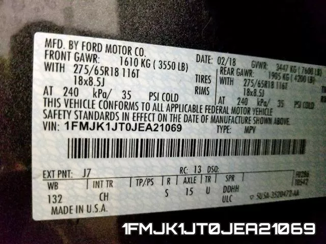 1FMJK1JT0JEA21069 фото 2
