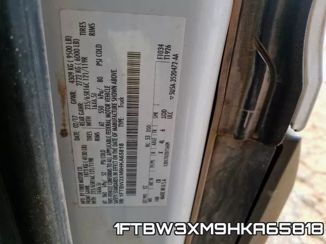 1FTBW3XM9HKA65818 фото 2