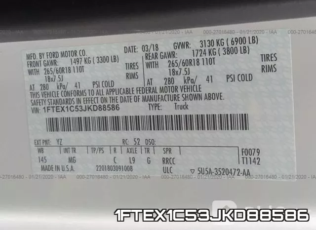 1FTEX1C53JKD88586 фото 10