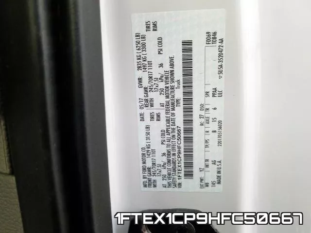 1FTEX1CP9HFC50667 фото 2