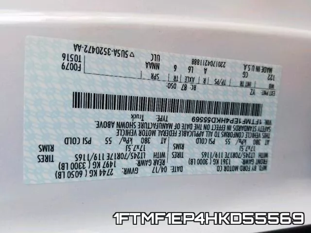 1FTMF1EP4HKD55569 фото 2