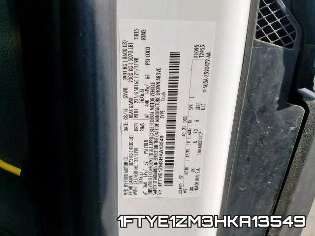 1FTYE1ZM3HKA13549 фото 2