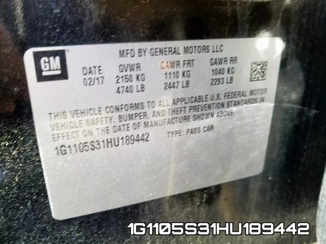 1G1105S31HU189442 фото 2