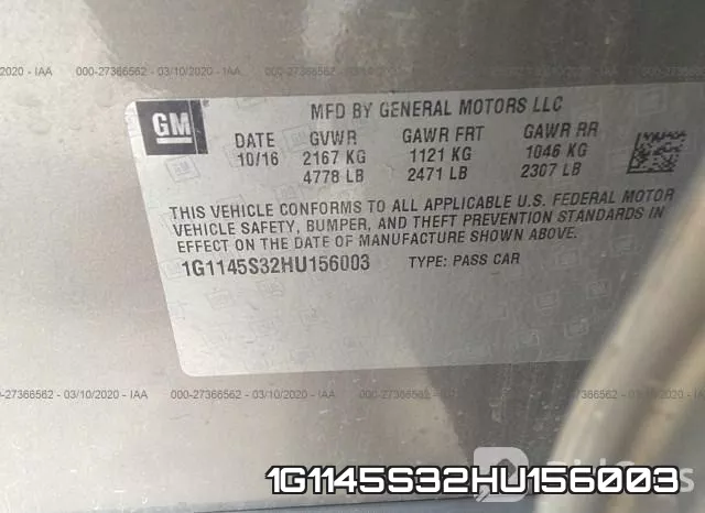 1G1145S32HU156003 фото 10