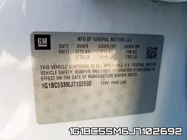 1G1BC5SM6J7102692 фото 2