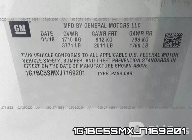 1G1BC5SMXJ7169201 фото 10