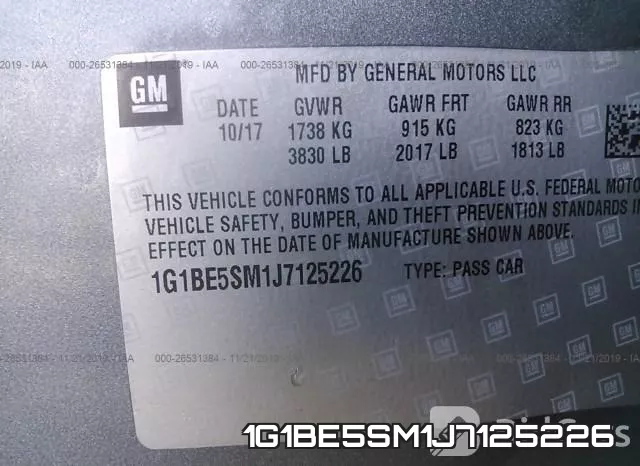 1G1BE5SM1J7125226 фото 10