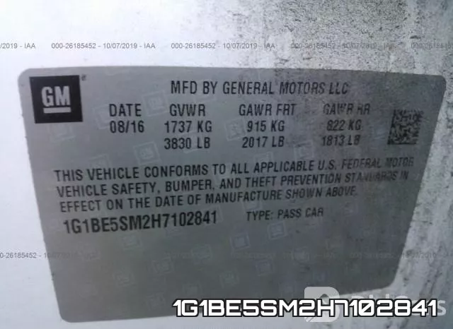 1G1BE5SM2H7102841 фото 10