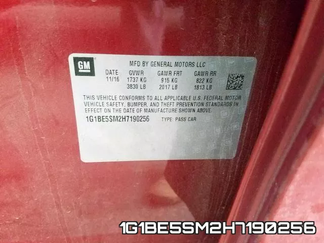 1G1BE5SM2H7190256 фото 2