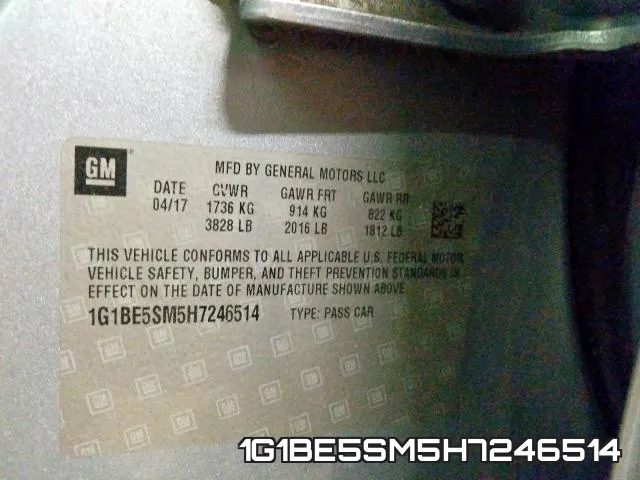 1G1BE5SM5H7246514 фото 2