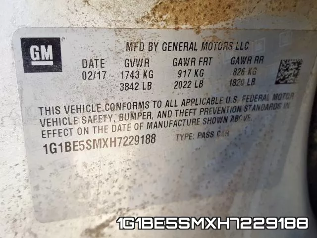 1G1BE5SMXH7229188 фото 2