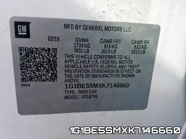 1G1BE5SMXK7146660 фото 2