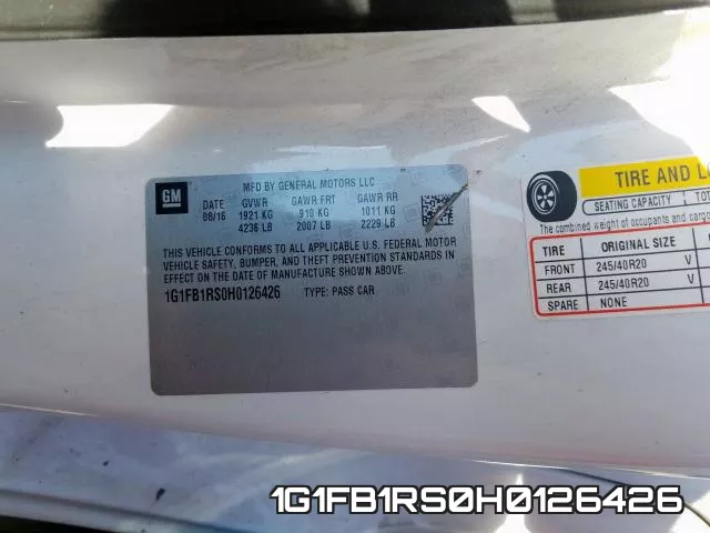 1G1FB1RS0H0126426 фото 2