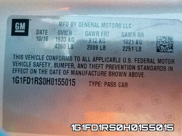 1G1FD1RS0H0155015 фото 2