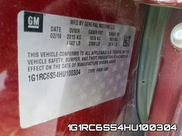1G1RC6S54HU100304 фото 2