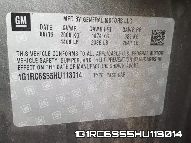 1G1RC6S55HU113014 фото 2