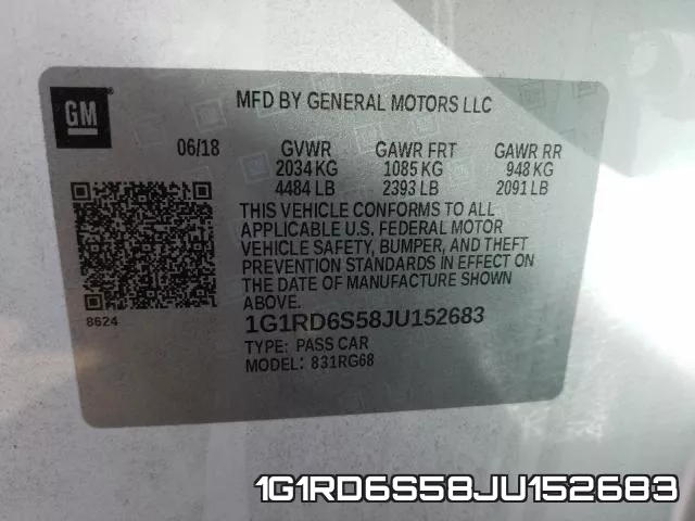 1G1RD6S58JU152683 фото 2
