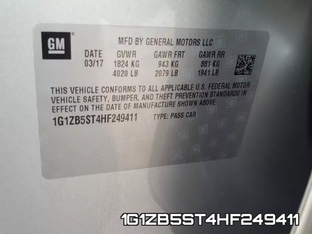 1G1ZB5ST4HF249411 фото 2