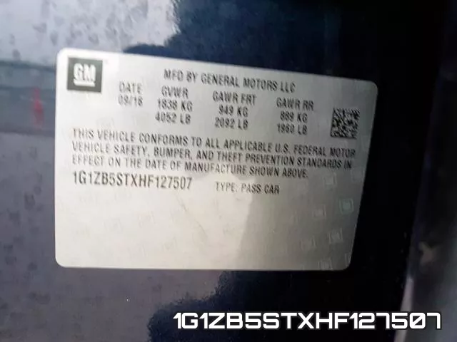 1G1ZB5STXHF127507 фото 2