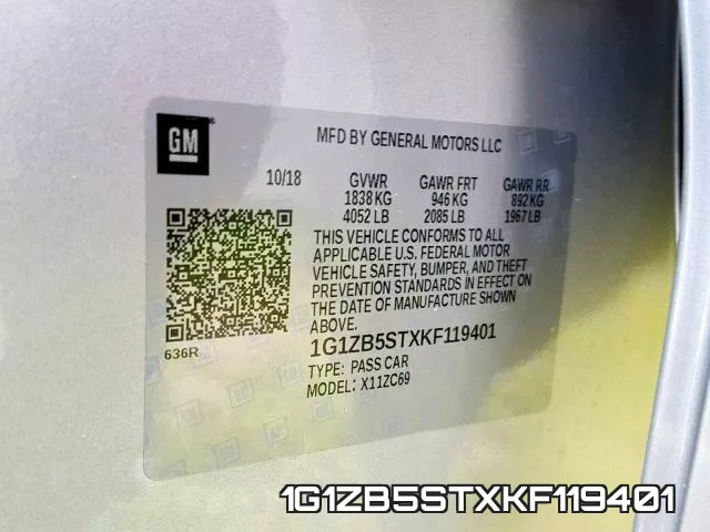 1G1ZB5STXKF119401 фото 2