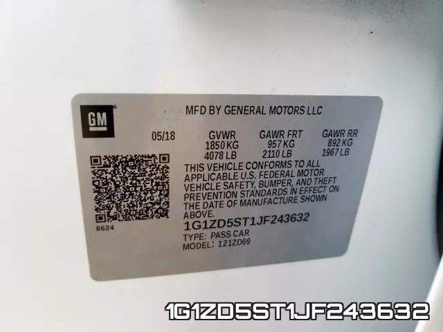 1G1ZD5ST1JF243632 фото 2