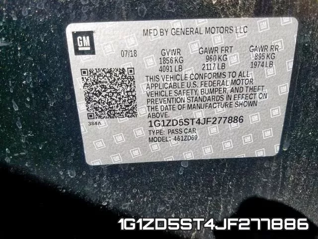 1G1ZD5ST4JF277886 фото 2
