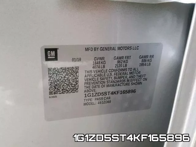 1G1ZD5ST4KF165896 фото 2