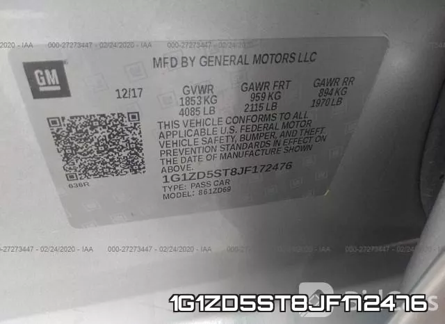 1G1ZD5ST8JF172476 фото 10