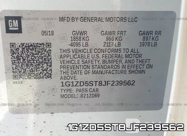 1G1ZD5ST8JF239562 фото 10