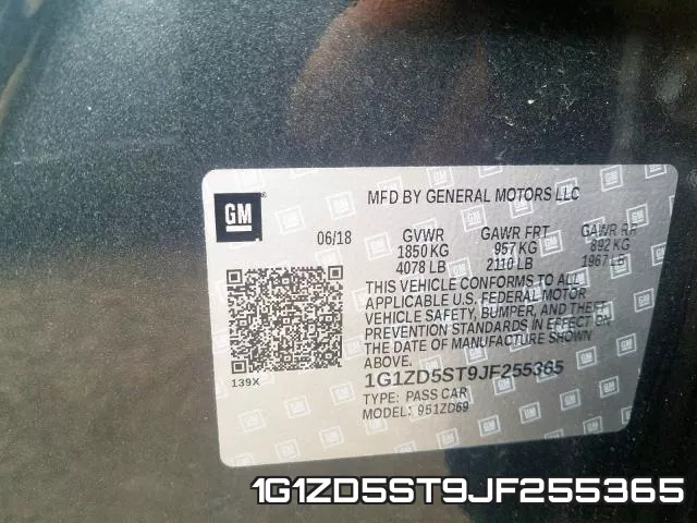 1G1ZD5ST9JF255365 фото 2