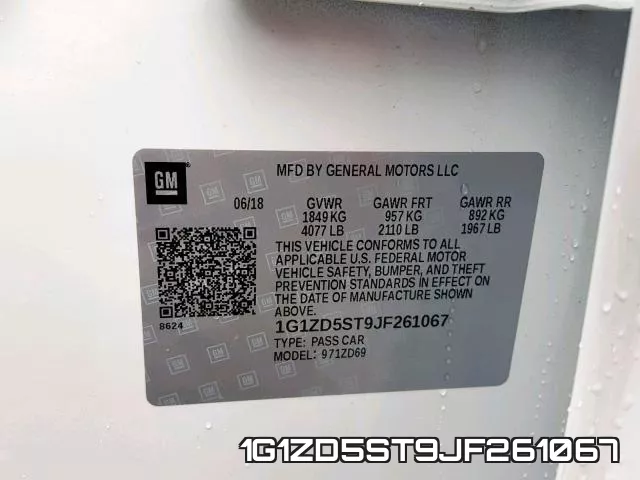 1G1ZD5ST9JF261067 фото 2