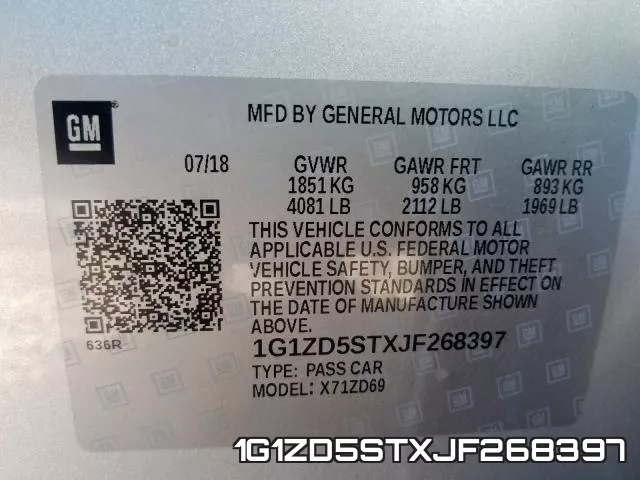1G1ZD5STXJF268397 фото 2