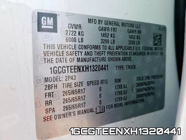 1GCGTEENXH1320441 фото 2