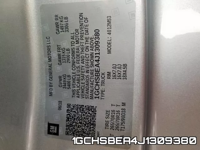 1GCHSBEA4J1309380 фото 2