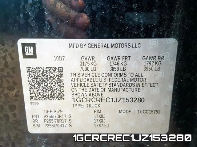 1GCRCREC1JZ153280 фото 2