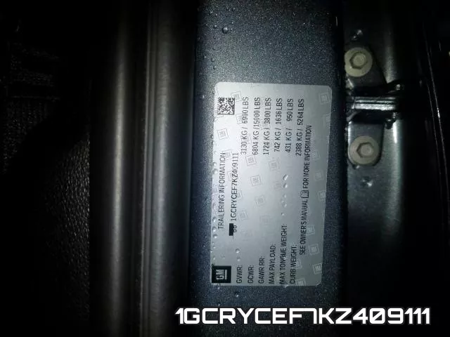 1GCRYCEF7KZ409111 фото 2