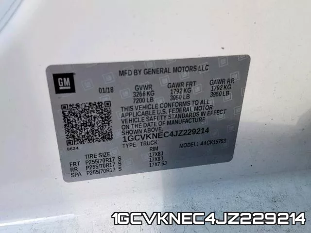 1GCVKNEC4JZ229214 фото 2