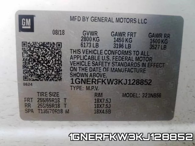 1GNERFKW3KJ128852 фото 2