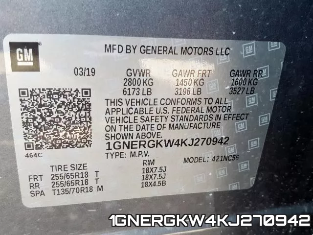 1GNERGKW4KJ270942 фото 2