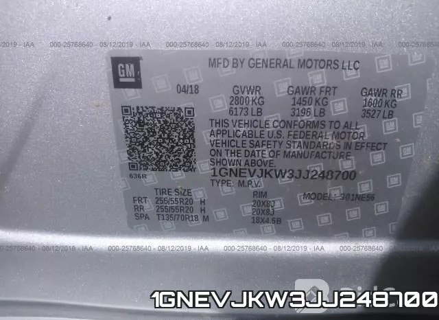 1GNEVJKW3JJ248700 фото 10