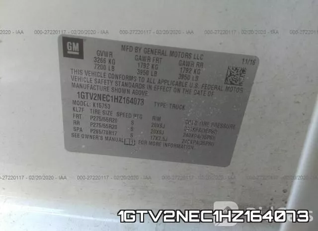 1GTV2NEC1HZ164073 фото 10