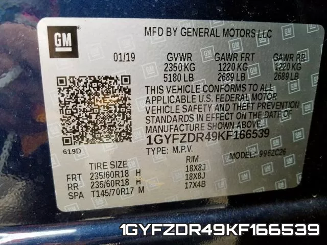 1GYFZDR49KF166539 фото 2