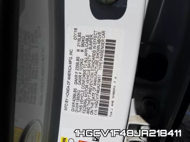1HGCV1F48JA218411 фото 2
