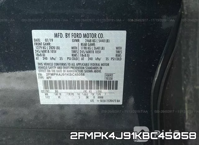 2FMPK4J91KBC45058 фото 10