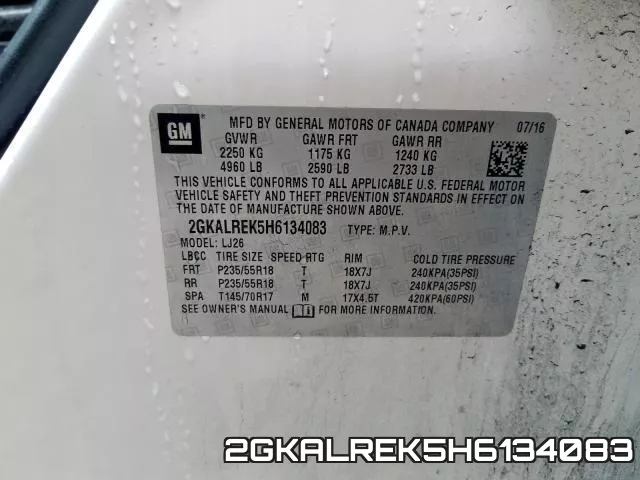 2GKALREK5H6134083 фото 2