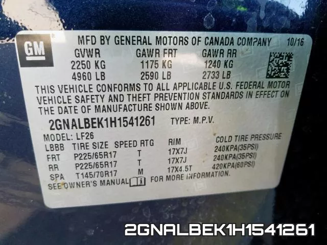 2GNALBEK1H1541261 фото 2