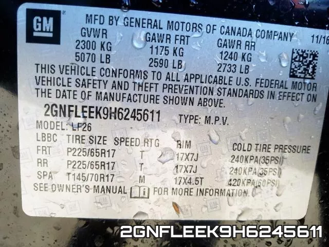 2GNFLEEK9H6245611 фото 2