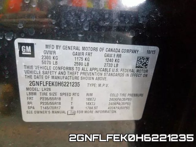 2GNFLFEK0H6221235 фото 2